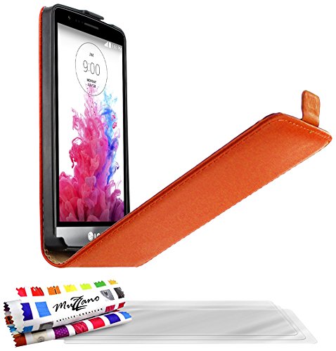 Comprar Muzzano F869612 - Funda para LG G3 S, incluye 3 protecciones de pantalla, color naranja al mejor precio