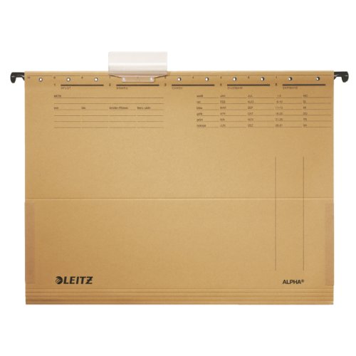 Comparar mejores precios Leitz - Carpeta colgante de cartón Alpha A4 250 g ,  pack de 25 unidades, color  marrón con descuentos Comprar Leitz - Carpeta colgante de cartón Alpha A4 250 g ,  pack de 25 unidades, color  marrón al mejor precio