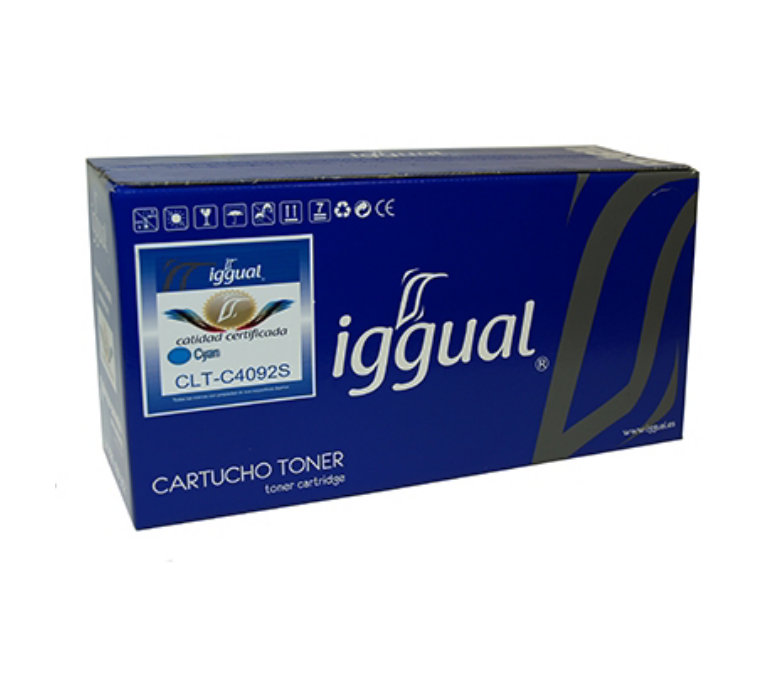 Comprar Tóner Reciclado iggual Samsung CLT-4092S Cian al mejor precio