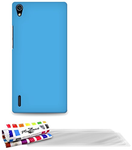 Comprar Muzzano F869202 - Funda para Huawei Ascend P7, incluye 3 protecciones de pantalla, color azul lago al mejor precio