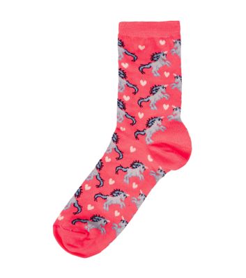 Comprar Coral Unicorn Heart Print Socks al mejor precio
