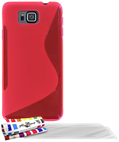 Comprar Muzzano F840796 - Funda para Samsung Galaxy Alpha, incluye 3 protecciones de pantalla, color rosa al mejor precio