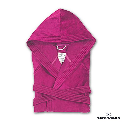 Comprar Tom Tailor 110401/900/700 Basic Velours - Albornoz de terciopelo con capucha (talla Xs), color rosa al mejor precio
