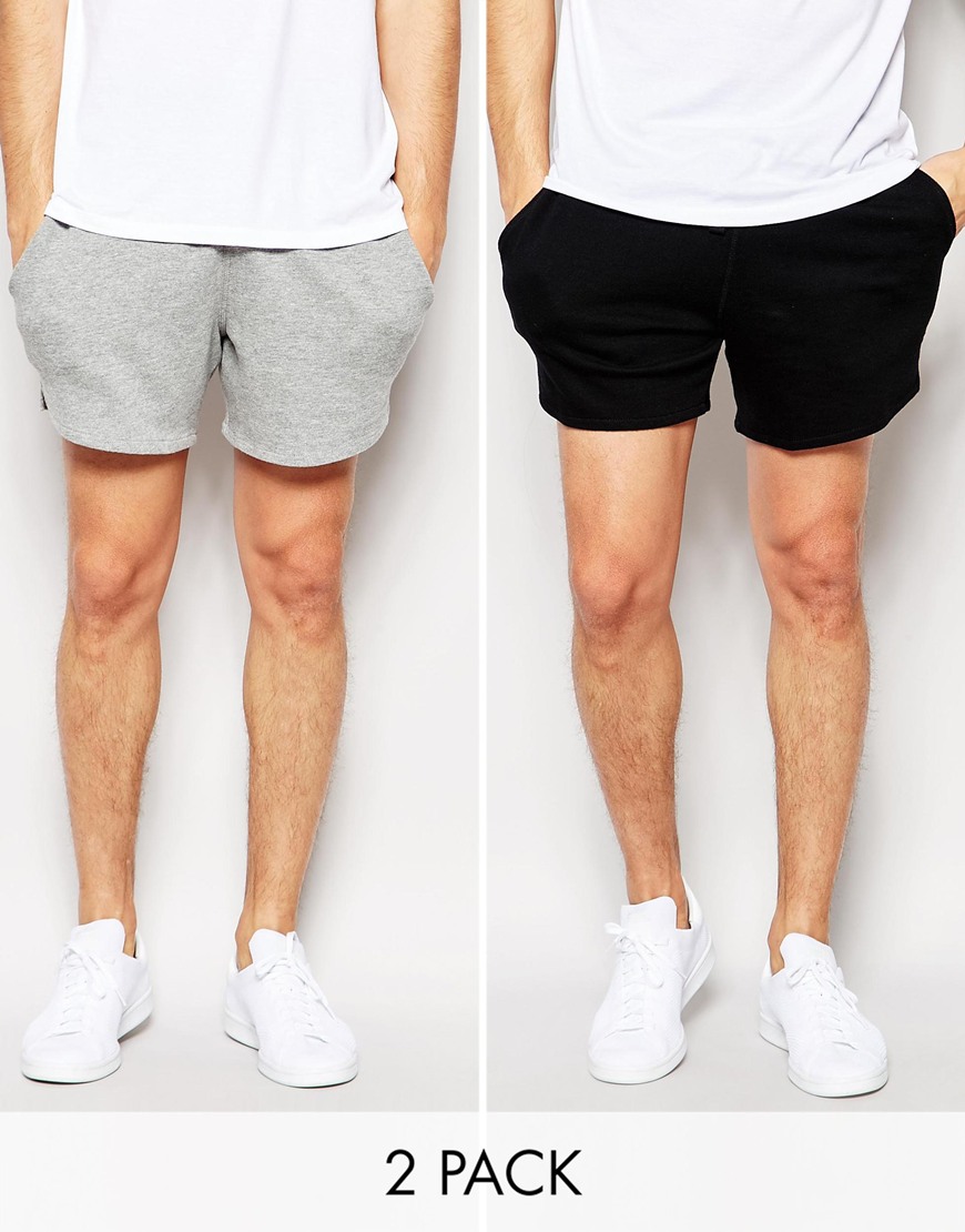 Comprar Pack de 2 pantalones extracortos de punto de ASOS AHORRA un 17% al mejor precio