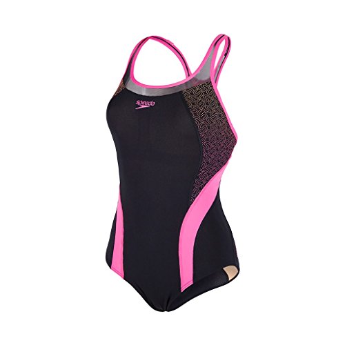 Comprar Speedo Fit Pinnacle Kickback 8-09657A318 - Bañador para mujer Negro negro y rosa Talla:40 al mejor precio