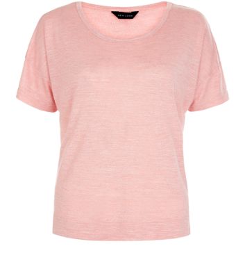 Comprar Mid Pink Textured Slub Boxy T-Shirt al mejor precio