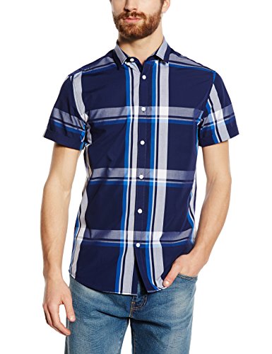 Comprar Jack and Jones JJCOTYPE SHIRT PLAIN  S/S - Camisa para hombre, color blau - medieval blue, talla L/L al mejor precio