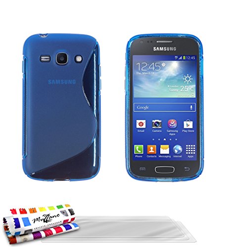 Comprar Muzzano F24701 - Funda para Samsung Galaxy S7272 + 3 protecciones de pantalla, color azul al mejor precio