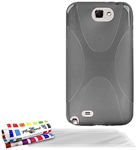 Comprar Muzzano F54X13-7093252 - Funda para Samsung Galaxy Note 2 + 3 protecciónes de pantalla, color gris al mejor precio