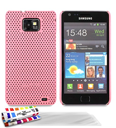 Comprar Muzzano F1A7-2095N6624 - Funda para Samsung Galaxy S2, con 3 protectores de pantalla, color rosa al mejor precio