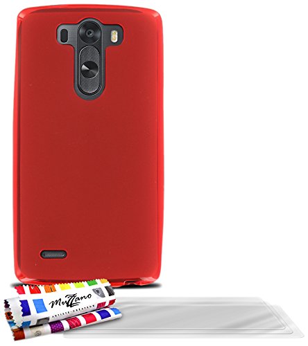 Comprar Muzzano F869020 - Funda para LG G3 S, incluye 3 protecciones de pantalla, color rojo al mejor precio