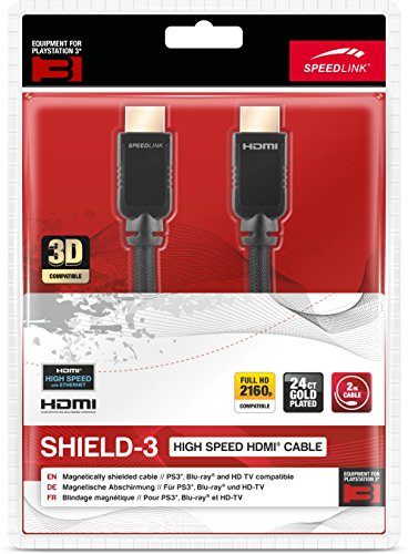 Comprar PlayStation 3 - SHIELD-3 High Speed HDMI Kabel mit Ethernet-Funktion, 2m [Importación alemana] al mejor precio