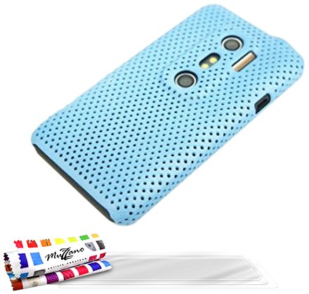 Comprar Muzzano Alveolia - Funda para HTC Evo 3D, con 3 protectores de pantalla, color azul lago al mejor precio
