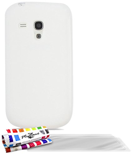 Comprar Muzzano F255886 - Funda para Samsung Galaxy S3 Mini, incluye 3 protectores de pantalla, color blanco al mejor precio