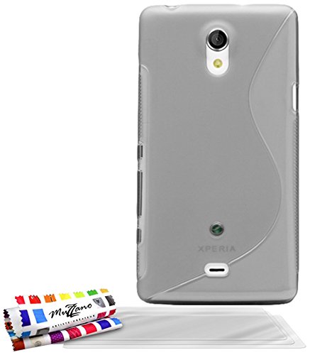 Comprar Muzzano F57S13-7843862 - Funda para Sony Xperia T / LT30 + 3 protecciónes de pantalla, color gris al mejor precio