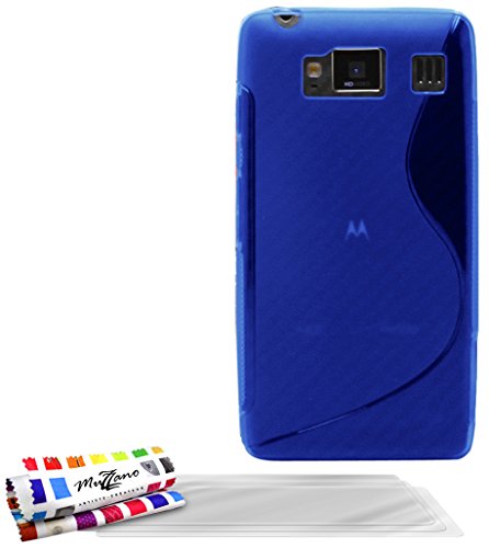 Comprar Muzzano F55S04-7553468 - Funda para Motorola Razr HD / XT926 + 3 protecciónes de pantalla, color azul al mejor precio
