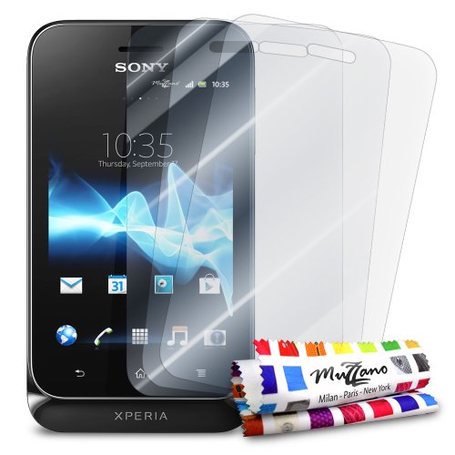 Comprar Muzzano 3 protecciónes de Pantalla transparentes para Sony Xperia TIPO 