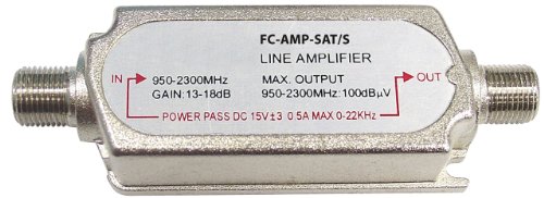 Comprar Fixapart FC-AMP-SAT/S - Amplificador de señal para equipos por satélite (15 V, 0.5 A, 0-22 KHz), plateado (importado) al mejor precio