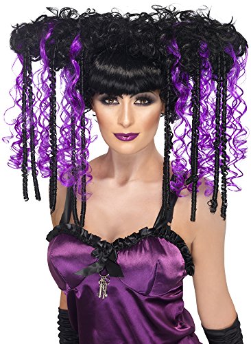 Comprar Gothic Emo Wig, Purple, Curly (peluca) al mejor precio