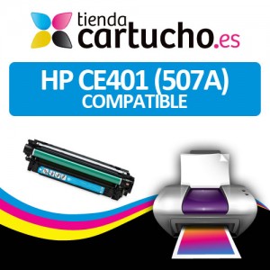 Comprar HP Toner CYAN Compatible CE401 (507A) para impresoras HP Laserjet Enterprise 500color M551/M551N/M551DN/M551XHHP Toner CYAN Compatible CE401 (507A) para impresoras HP Laserjet Enterprise 500color M551/M551N/M551DN/M551XH al mejor precio