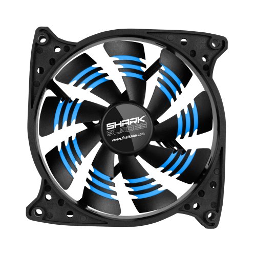 Comprar Sharkoon SHARK Blades - Ventilador de PC (Ventilador, Carcasa del ordenador, 12 cm, Negro, Azul, 0,5m) al mejor precio