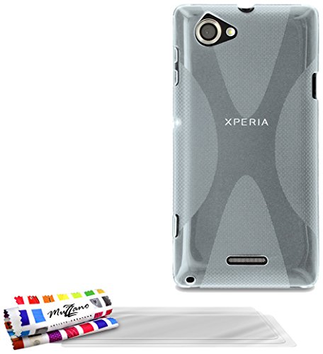 Comprar Muzzano F7385 - Funda para Sony Xperia L + 3 protecciónes de pantalla, transparente al mejor precio