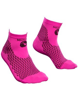 Comprar Medilast D227PN - Calcetines cortos de running unisex, color rosa neón, talla L al mejor precio