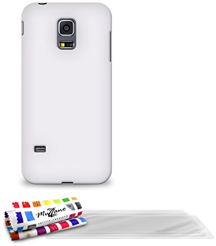 Comprar Muzzano F868148 - Funda para Samsung Galaxy S5 Mini, incluye 3 protecciones de pantalla, color blanco al mejor precio