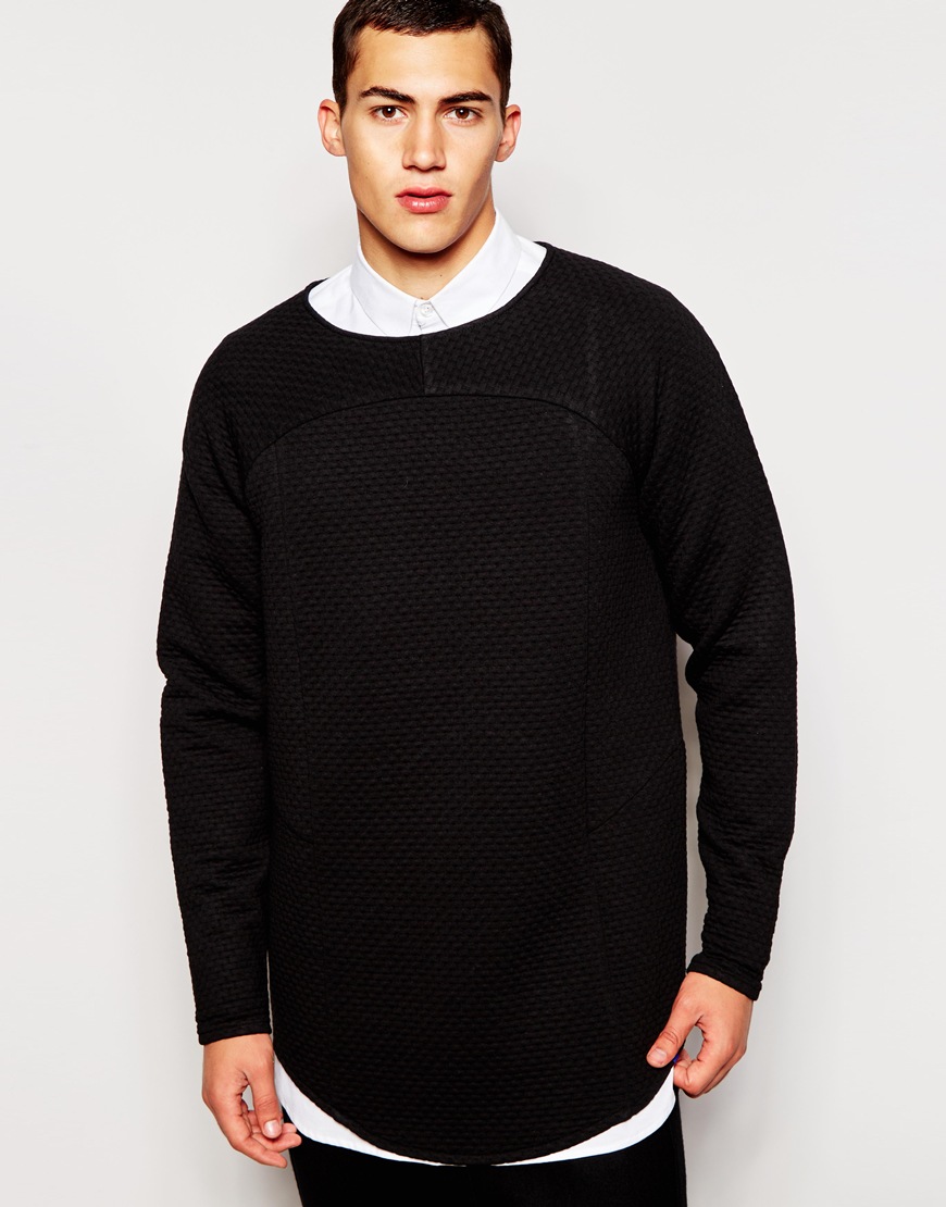 Comprar Sudadera larga de corte holgado en punto de grano de arroz de 2xH Brothers al mejor precio