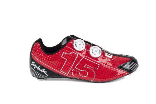 Comprar Spiuk 15 Road Carbono - Zapatilla de ciclismo unisex, color rojo / blanco, talla 39 al mejor precio