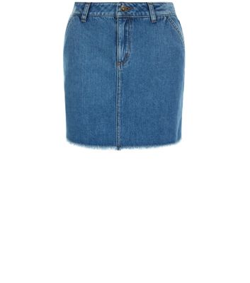 Comprar Teens Blue Denim Raw Hem Skirt al mejor precio