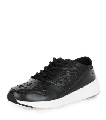 Comprar Black Laser Cut Out Trainers al mejor precio
