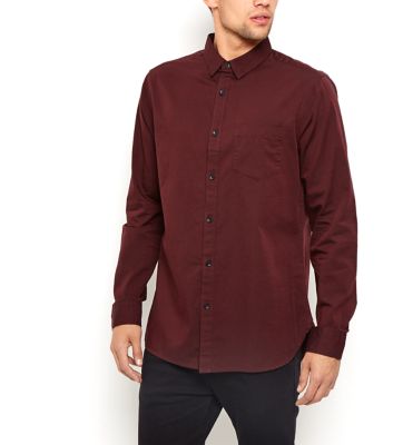 Comprar Burgundy Long Sleeve Oxford Shirt al mejor precio