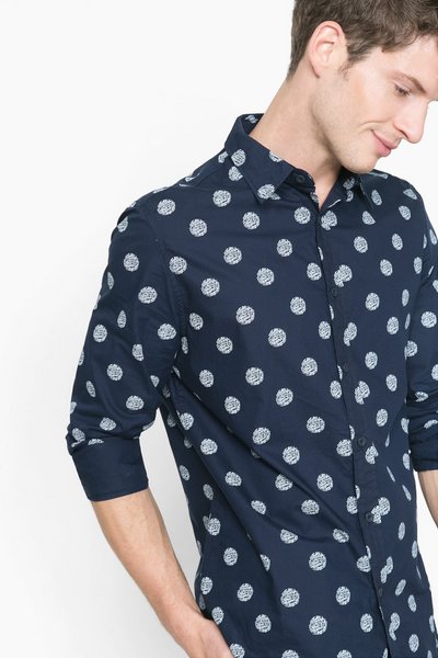 Comprar Desigual - Hombre - Camisa azul marino a topos - Gerard - Size XL al mejor precio