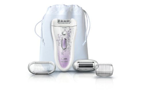 Comprar Philips HP6577/00 - Depiladora  SatinPerfect sin cable para seco y mojado con  cabezal extra ancho, accesorio de afeitado y discos cerámicos hipoalergénicos de iones de plata al mejor precio