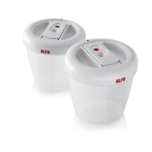 Comprar Alfa Lunch 7957 - Recipientes de vacío circulares, libres de BPA, capacidad 600 ml, 2 unidades al mejor precio
