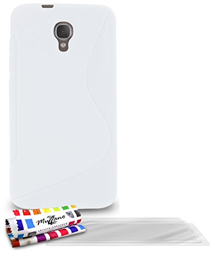 Comprar Muzzano F840734 - Funda para Alcatel Idol 2S, incluye 3 protecciones de pantalla, color blanco al mejor precio