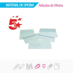 Comprar 5 ESTRELLAS CAJA DE 500 SOBRES BLANCOS VENT.IZQ. 115 X 225 MM TIRA SILICONA SIST.OPEN 80 G. 5 ESTRELLAS CAJA DE 500 SOBRES BLANCOS VENT.IZQ. 115 X 225 MM TIRA SILICONA SIST.OPEN 80 G. al mejor precio