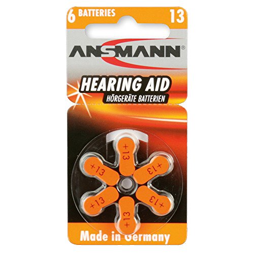 Comprar Ansmann 5013243 - Pila para audífono 13 zinc aire, 1,4V PR48 AZA13, 6 unidades, color  naranja al mejor precio