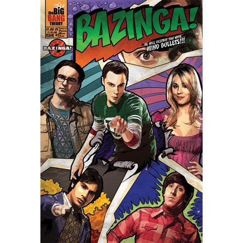 Comprar The Big Bang Theory Bazinga Póster (Tamaño Grande), multicolor al mejor precio