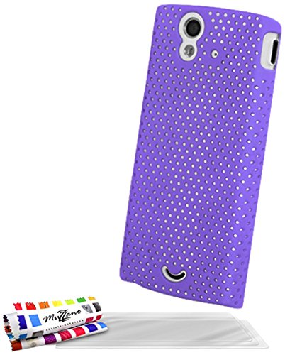 Comprar Muzzano F17S03-5802484 - Funda para Sony Xperia Ray, con 3 protectores de pantalla, color violeta al mejor precio