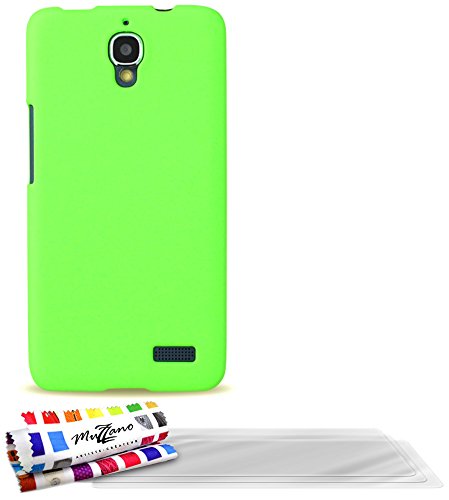 Comprar Muzzano Le Pearls - Funda para Alcatel One Touch Idol + 3 protecciones de pantalla, color verde al mejor precio