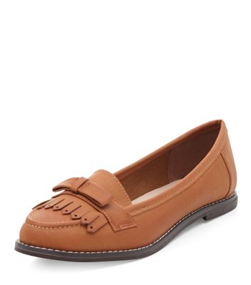 Comprar Tan Bow Tassel Front Loafers al mejor precio