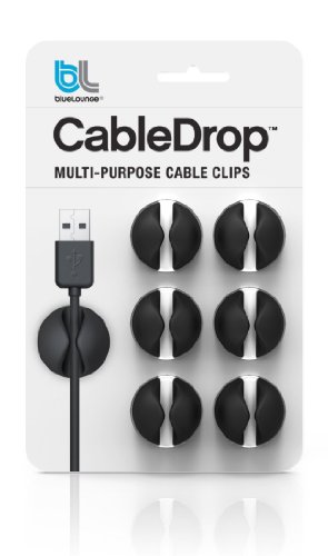 Comprar BlueLounge CableDop - Pack de 6 pinzas para cables con diámetro de 2.3 mm, negro al mejor precio