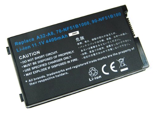 Comprar Bateria Asus A32-A8, A8000F, Litio Ion, 4400 mah, 1320 al mejor precio