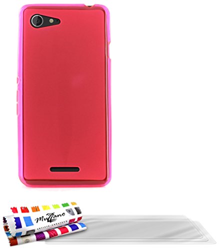Comprar Muzzano F869158 - Funda para Sony Xperia E3, incluye 3 protecciones de pantalla, color rosa al mejor precio
