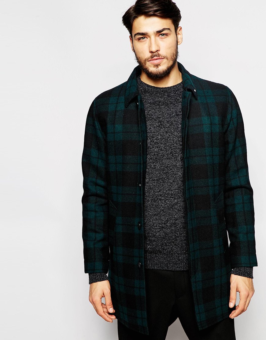 Comprar Gabardina de lana con diseño a cuadros escoceses de Peter Werth al mejor precio