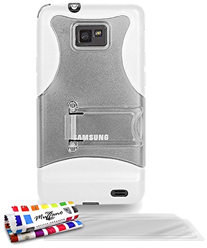 Comprar Muzzano F01P05-01433 0 - Funda para Samsung Galaxy S2, con 3 protectores de pantalla, color blanco al mejor precio