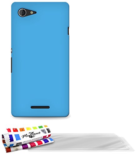 Comprar Muzzano F869540 - Funda para Sony Xperia E3, incluye 3 protecciones de pantalla, color azul lago al mejor precio