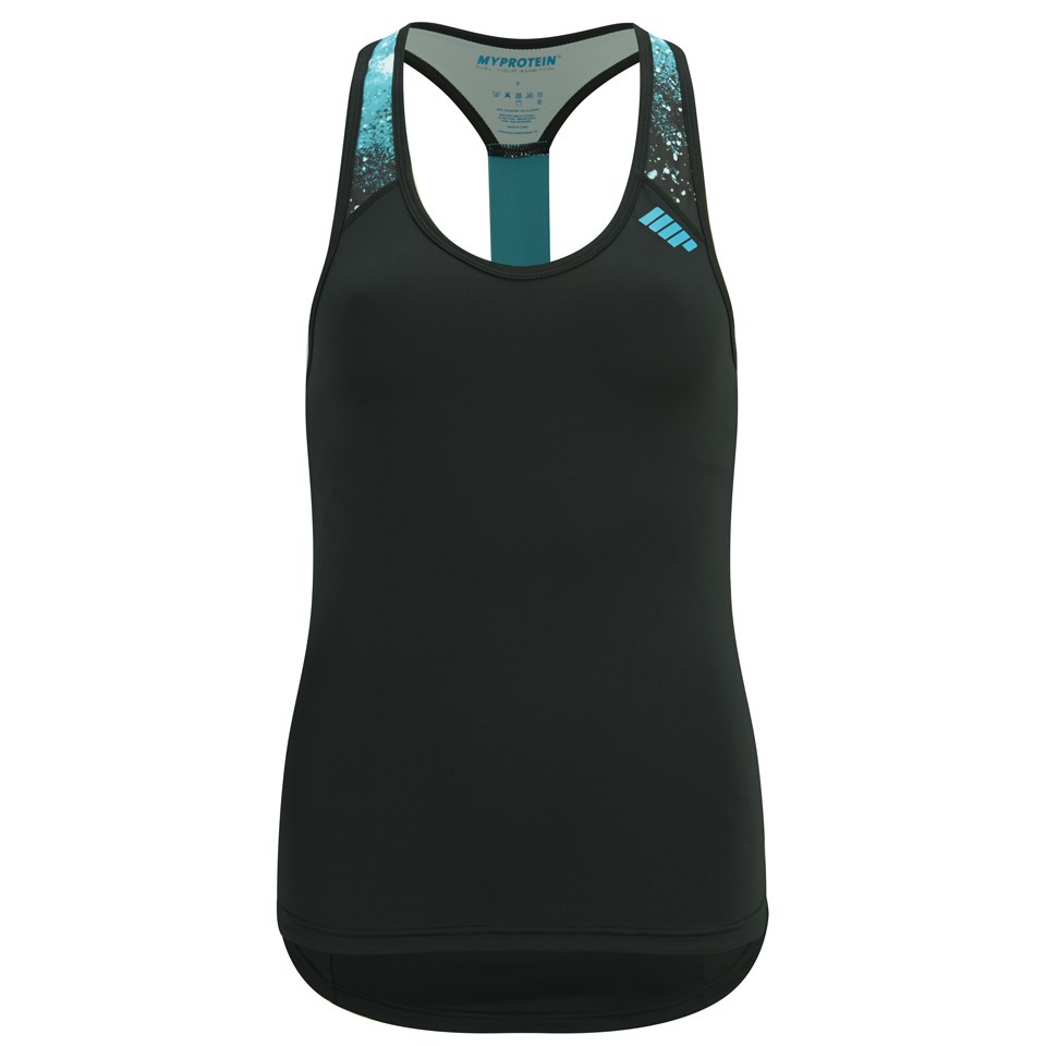 Comprar Myprotein Women's Racer Back Scoop Vest with Support - Teal Graffiti - UK 12 al mejor precio